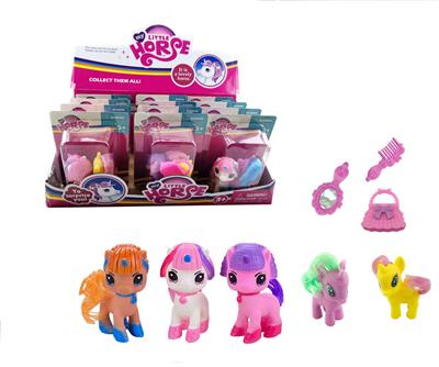 搪胶2只马三色混装配梳镜宝展示盒12PCS - OBL929384