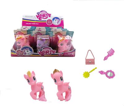 搪胶小飞马多色混装配梳镜包展示盒12PCS - OBL929388