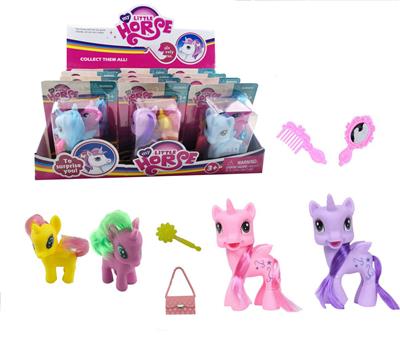 搪胶2只马多色混装配梳镜包展示盒12PCS - OBL929392