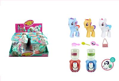 搪胶盒卡袋彩马饮水机配梳镜包展示盒12PCS - OBL929394