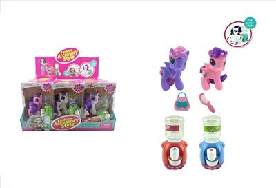 搪胶小飞马饮水机多款混装配包梳展示盒12PCS - OBL929404