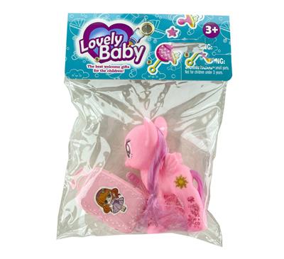 搪胶小马套装配拉箱梳 - OBL929418