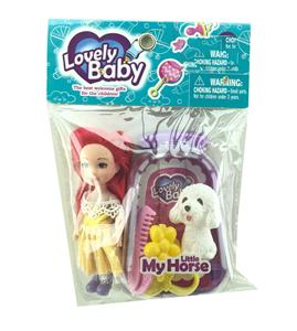 新款6寸娃娃带小拉箱套装带多款配件 - OBL929422