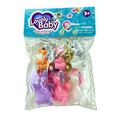 新款搪胶小马 独角兽套装多款混装 - OBL929424