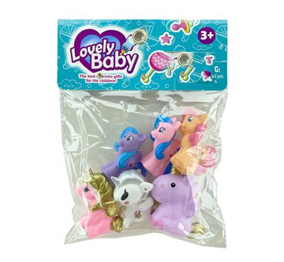 新款搪胶小马套装多款混装 - OBL929432