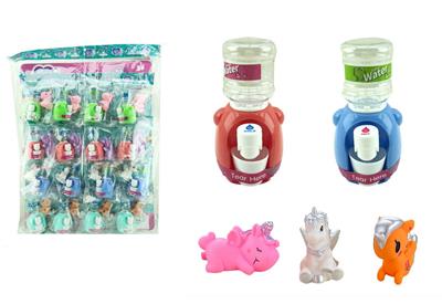 新款搪胶小马配饮水机多款混装 - OBL929434