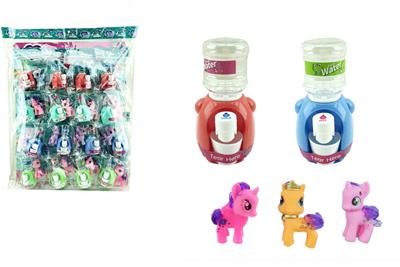 新款搪胶小马配饮水机多款混装 - OBL929435