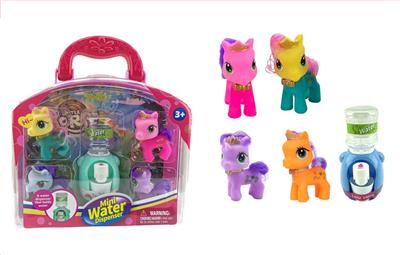 搪胶彩冠马配饮水机手提箱多色混装 - OBL929468