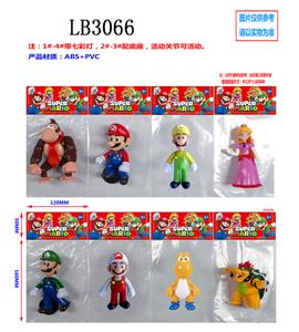 4.5寸超级玛丽奥单只公仔+底座单只对折卡装（8款）带七彩灯注：1#4#带七彩灯 - OBL930649