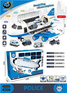 警察收纳飞机带灯光
音乐配6只小车 - OBL931527