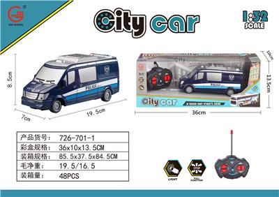 1:32四通灯光遥控特警车（不包电） - OBL932500
