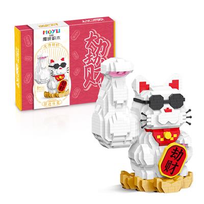 大力招财猫(白色)(1487PCS) - OBL934118