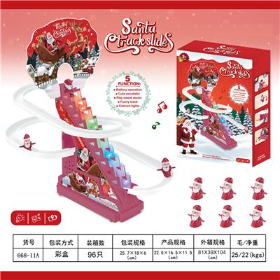 6只公仔-圣诞老人爬楼梯 - OBL934323