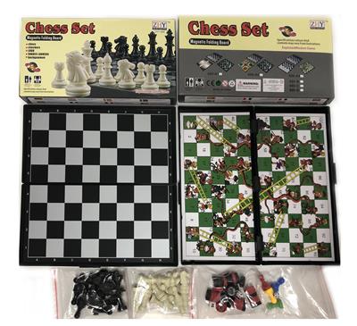 磁性国际象棋+蛇棋+国际跳棋3合1 - OBL934604