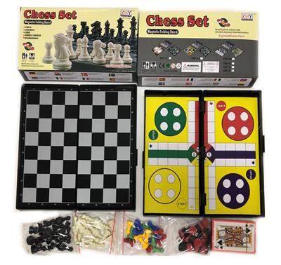 磁性国际象棋+八宝棋+国际跳棋+扑克 - OBL934624