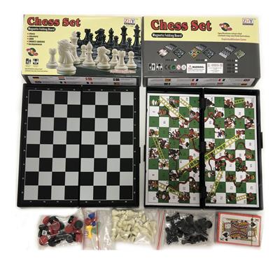 磁性国际象棋+蛇棋+国际跳+扑克 - OBL934625