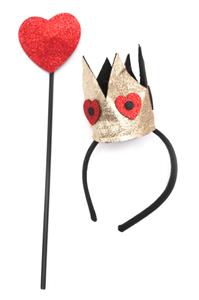 立体皇冠头饰加桃心棒装1袋 - OBL935230