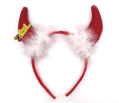 加白毛条牛角头饰 - OBL935246