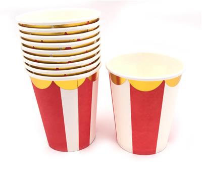 烫金节日杯子10装1袋纸杯 - OBL935274