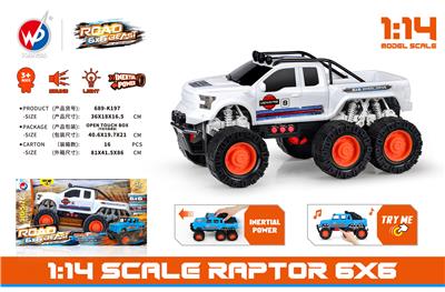 1：14 猛禽6X6 (带灯光音乐） - OBL938158