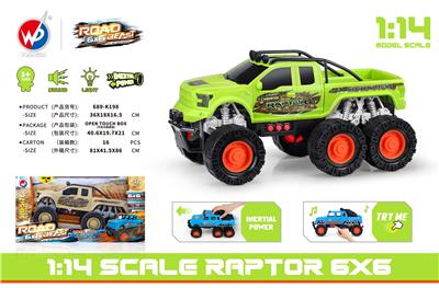 1：14 猛禽6X6 (带灯光音乐） - OBL938159