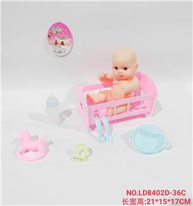 11.5寸搪胶娃娃配睡床套装 - OBL938414