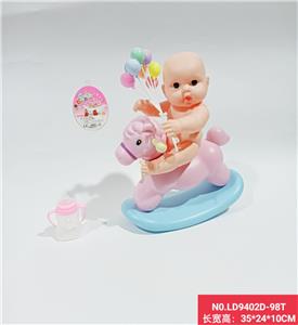 11.5寸全身搪胶娃娃配大摇马套装 - OBL938461