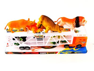 惯性三层车载8只动物 - OBL939659