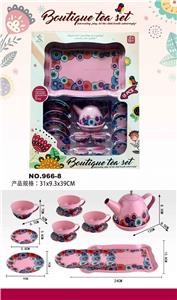 过家家马口铁粉红古典花茶具 - OBL939695