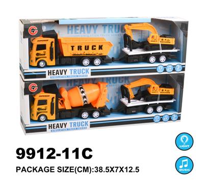 灯光音乐惯性车载1只滑行工程车子 - OBL940253