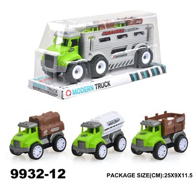 惯性卡通农夫车载2只回力车 - OBL940265