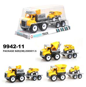 惯性卡通工程车载1只回力车 - OBL940283