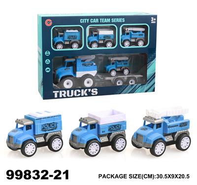 惯性警车+4只回力车子 - OBL940335