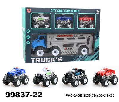 惯性警车+3只惯性车子 - OBL940388