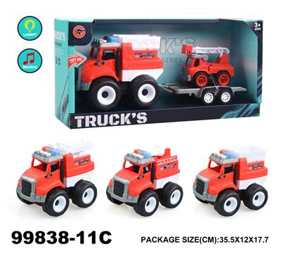 灯光音乐惯性消防车载1只滑行车子 - OBL940396