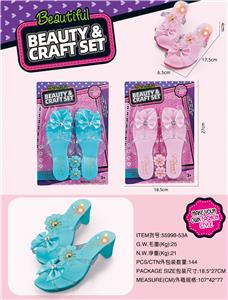 灯光芭比鞋粉红/粉兰2色饰品套装 - OBL940468