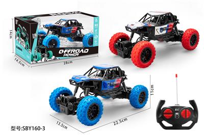 1:18塑料攀爬四通遥控警车不包电 - OBL942563