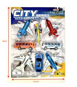 回力车、飞机、直升机、巴士 - OBL942989
