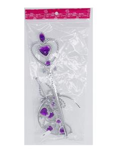 女孩饰品套 紫色 电镀 6PCS【无文字包装】随机颜色 - OBL943385