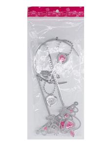 女孩饰品套 粉红色 电镀 无【无文字包装】随机颜色 - OBL943387