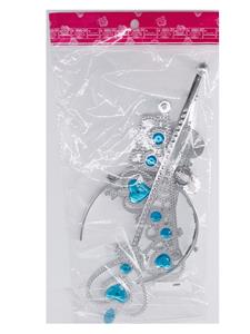 蓝色皇冠+蓝色手杖配套 蓝色 带配件 电镀 5【无文字包装】随机颜色 - OBL943390