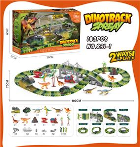 电动轨道恐龙 带灯光（183 PCS）新品 - OBL943912