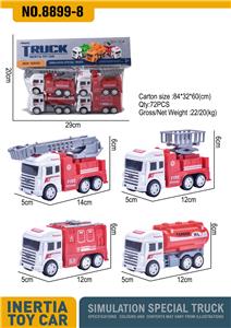 ABS卡通仿真惯性消防车
（4只装) - OBL944059