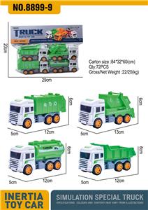 ABS卡通仿真惯性防卫车
（4只装) - OBL944060