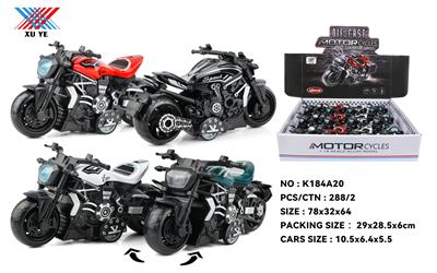 1：32 合金大魔鬼摩托车回力（12只装） - OBL944821