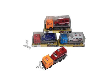 惯性拖头车载1只回力警车 - OBL944905