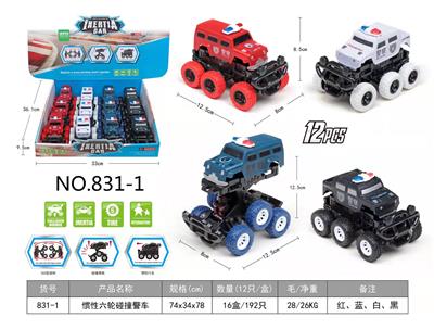 惯性六轮碰撞警车  12只/盒 - OBL944977
