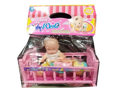 6寸公仔睡床餐具 - OBL946034