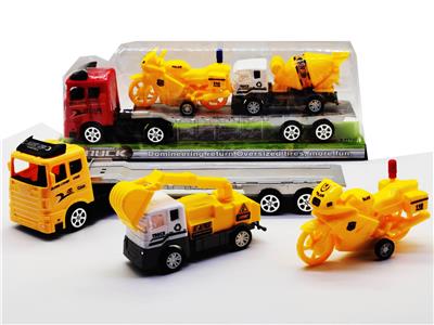 惯性拖头车载回力工程车摩托 - OBL947211