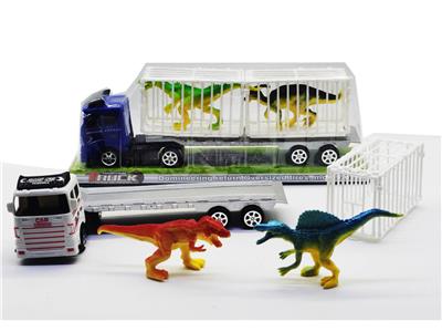 惯性拖头车载笼子PVC恐龙 - OBL947232